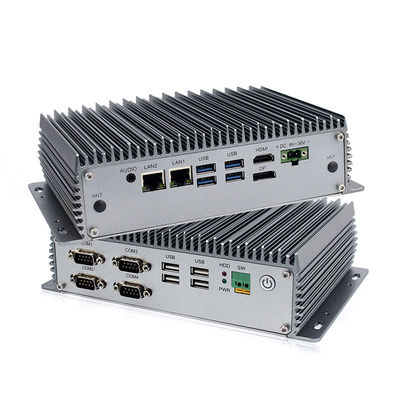 Intel I5 Embedded Fanless Industrial Mini PC คอมพิวเตอร์ Dual Lan พร้อมพอร์ต Rs232 Com