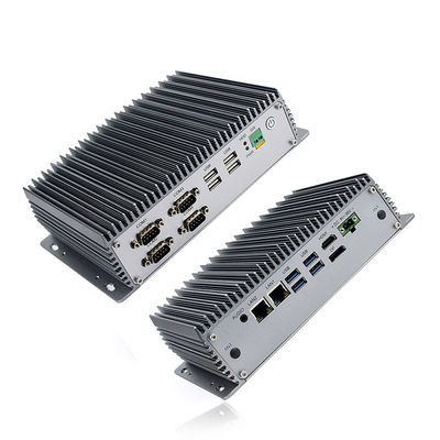 8th Gen I5 8265U คอมพิวเตอร์อุตสาหกรรมฝังตัวแบบไม่มีพัดลม Mini Box Pc