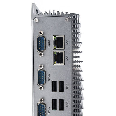 มินิพีซีไร้พัดลมอุตสาหกรรมที่ทนทาน Intel Core I3-8145U Dual Core 2.1GHz พร้อม 4 X LAN