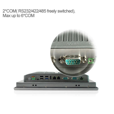 12 &quot;PCAP Touchscreen I5 Dual Lan All In One Industrial Mini PC แผงคอมพิวเตอร์พร้อม Wifi