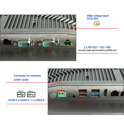 12 นิ้ว I3 8145U HMI Industrial Panel PC Wifi Touch คอมพิวเตอร์ฝังตัวที่ปรับแต่งได้
