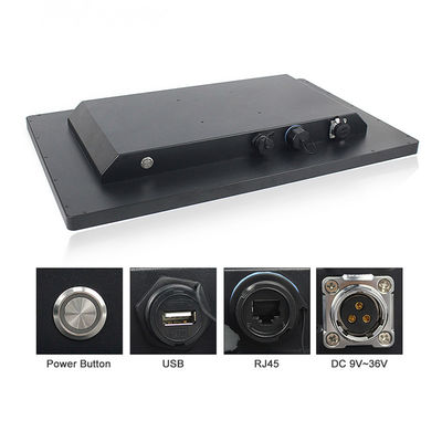 24 &quot;IP69K Pcap หน้าจอสัมผัสกันน้ำพีซี Fanless VGA พร้อม GbE LAN