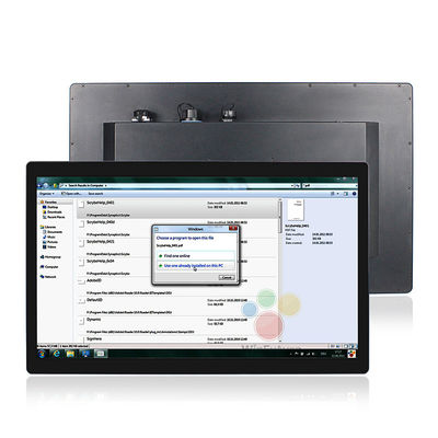 24 &quot;IP69K Pcap หน้าจอสัมผัสกันน้ำพีซี Fanless VGA พร้อม GbE LAN