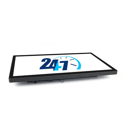 24 &quot;IP69K Pcap หน้าจอสัมผัสกันน้ำพีซี Fanless VGA พร้อม GbE LAN