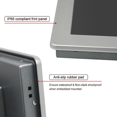แผง HMI แบบฝังตัวแบบไม่มีพัดลม PC TPM2.0 15.6 นิ้ว 1500nits สำหรับระบบควบคุม