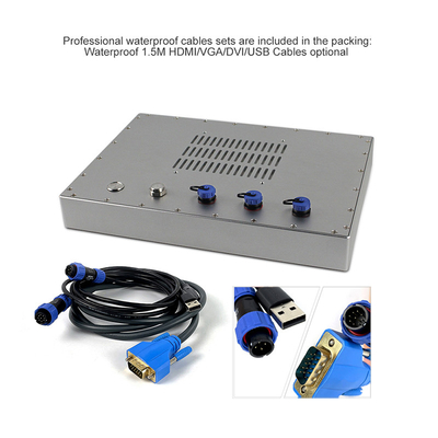 จอภาพ LCD แบบสัมผัส VGA DVI IP69K 450cd / m2 จอ LCD อุตสาหกรรม