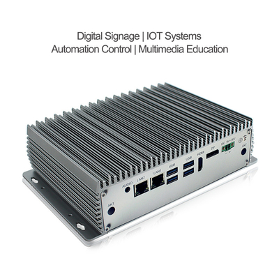 กล่องพีซีแบบฝังตัวสำหรับอุตสาหกรรมที่ไม่มีพัดลมปรับแต่ง J1900 Quad Core