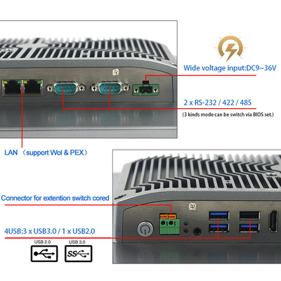 การติดตั้งแผง Core I5 ​​Industrial HMI Panel PC Windows11 IP65 หน้าจอสัมผัส HMI Computer