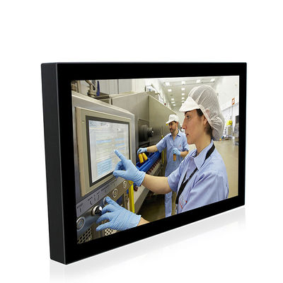 คุณภาพ IP67 21.5 นิ้ว Fanless Panel Pc หน้าจอสัมผัส LAN USB RS232 PCAP โรงงาน
