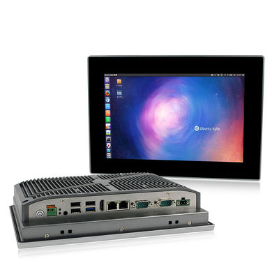 คุณภาพ 10 นิ้ว Fanless Industrial Embedded Touch Panel PC J1900 RS232 RS422 RS485 โรงงาน
